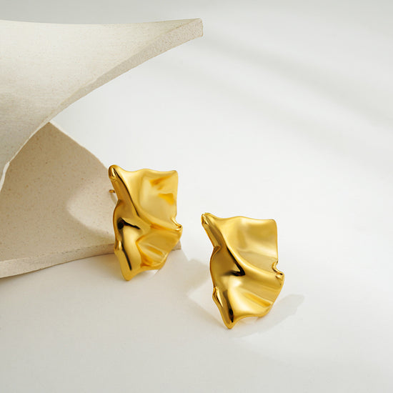 Earrings Melted Gold