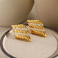 Gold Earrings Necklace and Rings in Marine Style
